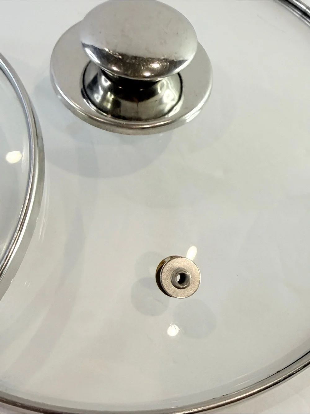 Clear Glass Pot Lid with Silver Stainless Knob - Set